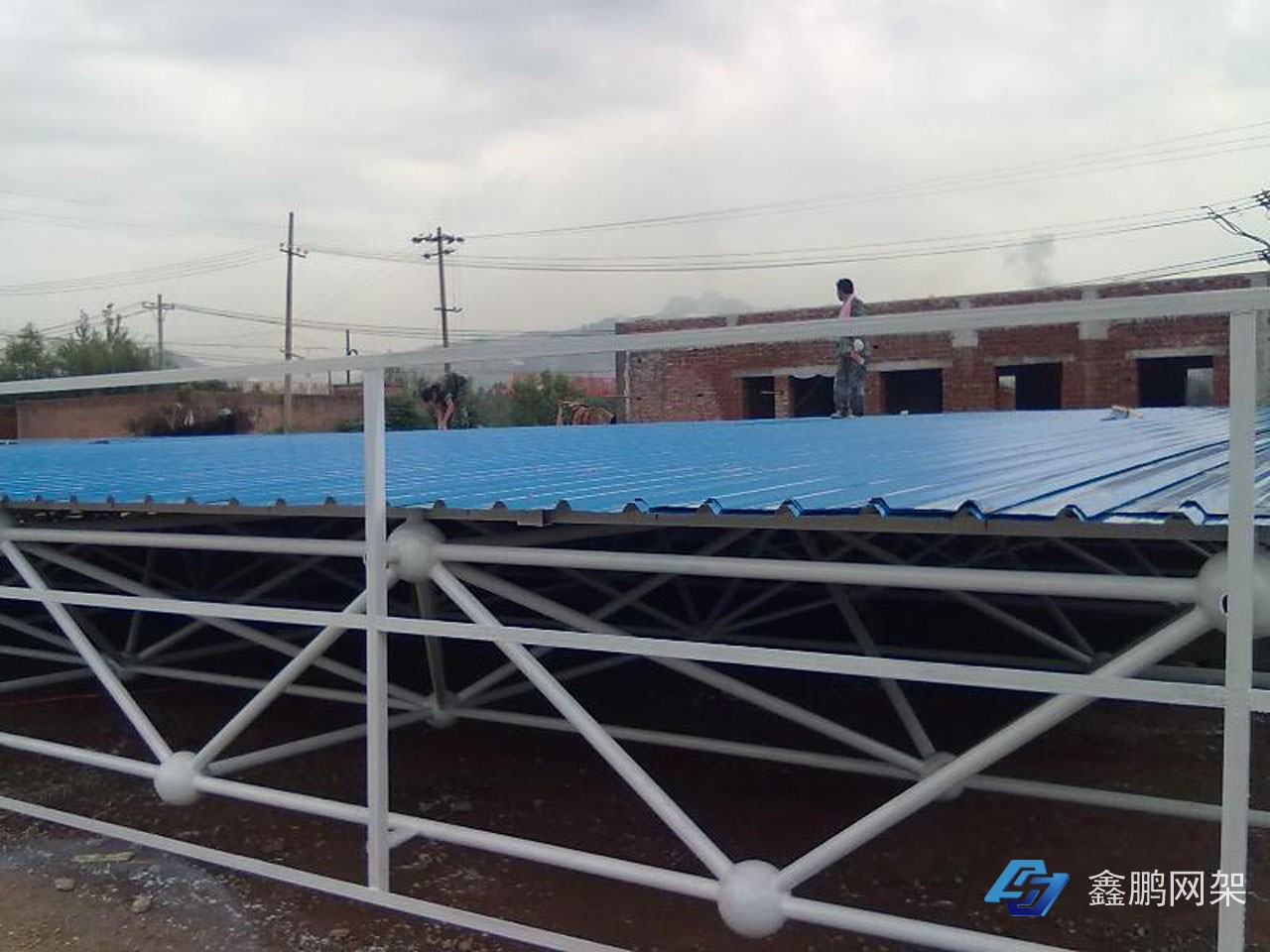 加油站網架施工現場